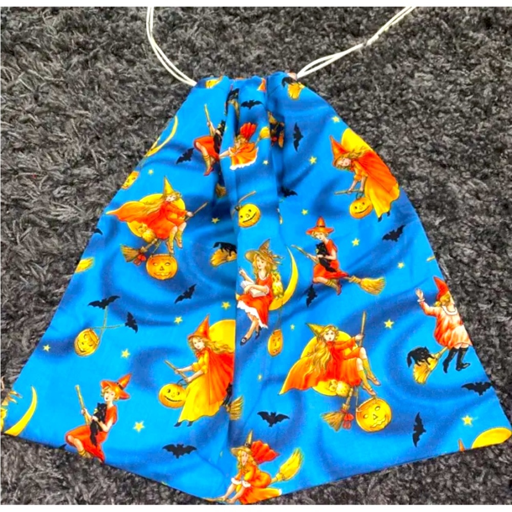 Vintage Halloween “Witch” Trick or Treat String Bag
